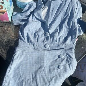 Blue Button-Up 2 piece set